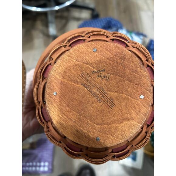 2 Longaberger Cinnamon Work Baskets 5"‎ and Protectors New with tags - Picture 5 of 7